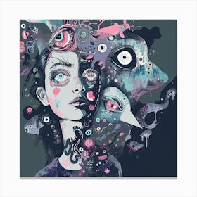 Psychedelic Girl 3 Canvas Print