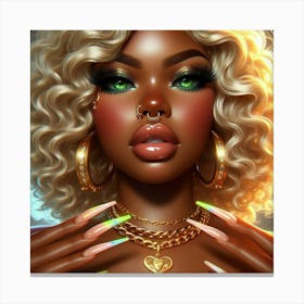 Sexy Black Woman 7 Canvas Print