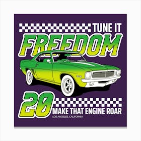 Tune It Freedom 20 Make That Engine Roar - car, bumper, funny, meme Canvas Print