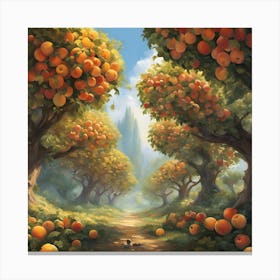 Peach Orchard Canvas Print