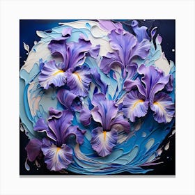 Purple Irises 10 Canvas Print