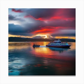 Sunset At The Bay 1 Canvas Print