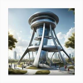 Futurist Tower Canvas Print