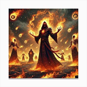 Summoning Fire Elemental Canvas Print