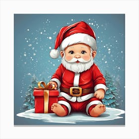 Santa Claus Baby Canvas Print
