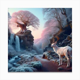 Deer In The Forest 36 Canvas Print