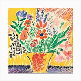Summer Flowers Painting Matisse Style 6 Canvas Print