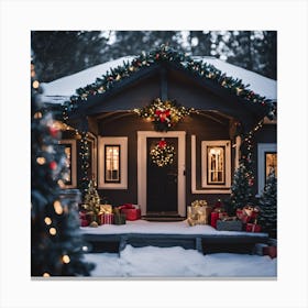 Christmas House 2 Canvas Print