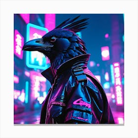 Cyberpunk Raven Canvas Print