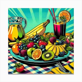 A colourful fruits, Pop Art Canvas Print
