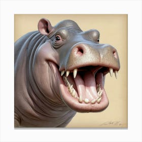 Hippo 27 Canvas Print