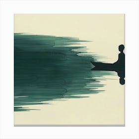 Man In A Canoe 1 Canvas Print