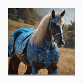 Blue Horse 1 Canvas Print