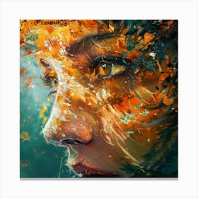 Girl'S Face Canvas Print