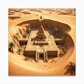 Egyptian Temple 16 Canvas Print