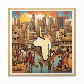 African City Canvas Print
