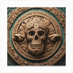 Day Of The Dead Skull 120 Canvas Print