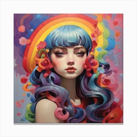 Rainbow Girl Canvas Print