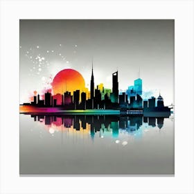 City Skyline 15 Canvas Print