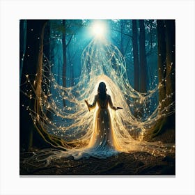 Firefly Shimmering Phantom Lights In Dreamlike Vibrations 30201 Canvas Print