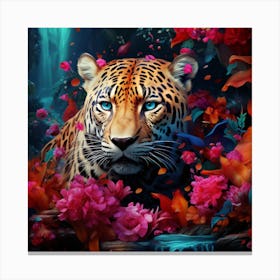 Jaguar In The Jungle 1 Canvas Print