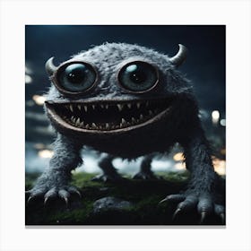 Monster In The Night Canvas Print