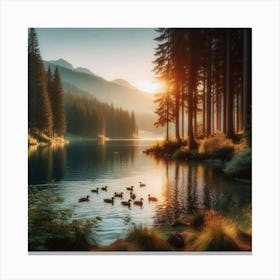 Sunrise In The Mountains 32 Canvas Print