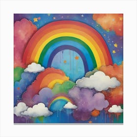 Rainbow Painting reimagined Art Print Canvas Print