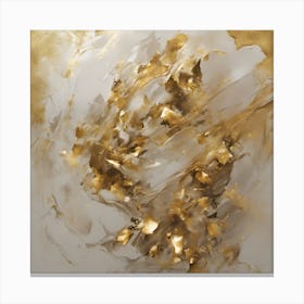 Abstract Gold Painting Canvas Print