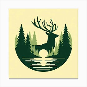 Deer silhouette 2 Canvas Print