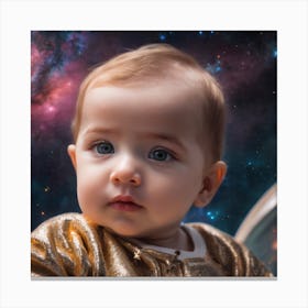 Galaxy Baby Portrait Canvas Print