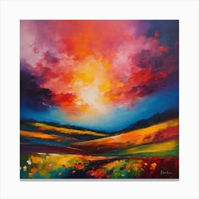 Sunset In The Valley Canvas Print