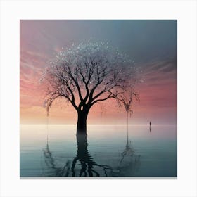 Tree In The Water Canvas Print