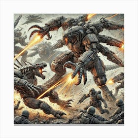 Hybrid Assault Beasts Close Combat Iron Commonwealth Canvas Print