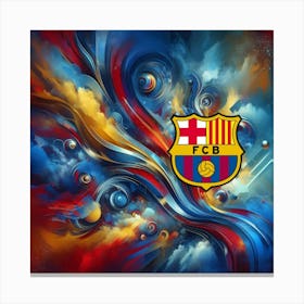 FC Barcelona Logo Wall Art 7 Canvas Print