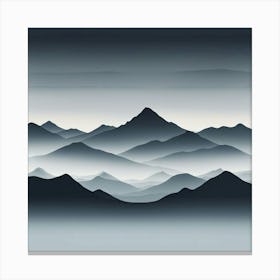 Asian Mountains Canvas Print