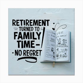 Retirement Turned To Family Time No Regret 4 Canvas Print