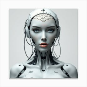 Cyborg Woman Canvas Print