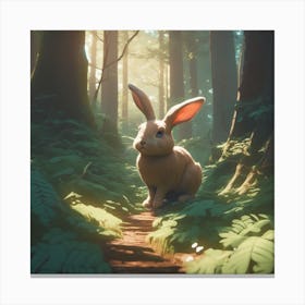 Rabbit In The Forest 114 Canvas Print