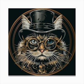 Steampunk Cat 24 Canvas Print