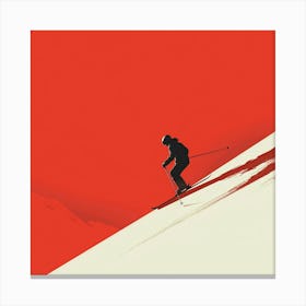 Skier On The Slopes 1 Canvas Print