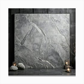 Abstract Stone Material Structure Grey Rock Halloween Granular Rough Wallpaper Stucco Dar (24) Canvas Print