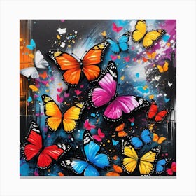 Butterflies In The Sky 19 Canvas Print