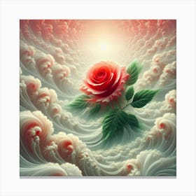 Rose In The Clouds 1 Canvas Print