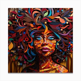 Afro Hair 3 Canvas Print