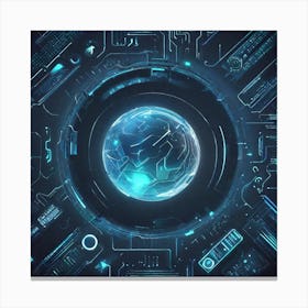 Futuristic World Canvas Print