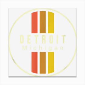 Retro Detroit Michigan Canvas Print