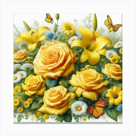 FLOWERS WALL ART 2 Canvas Print