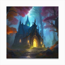 Castle In The Woods Canvas Print