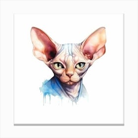 Sphynx Elf Cat Portrait 3 Canvas Print